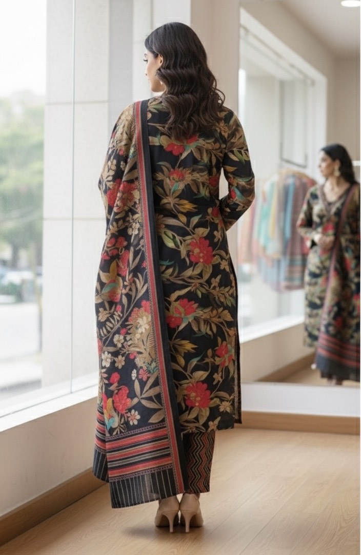 Elegant Pashmina Kurti Set - Soft Winter Wear For Women